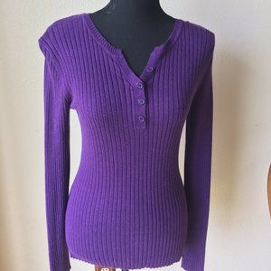V-Neck Knit Sweater